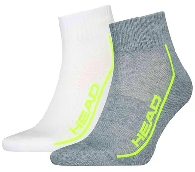 Produktbild von Head 701229022 Quarter Kurze Socken 2 Einheiten Weiß,Grau EU 39-42 Herren,Damen Weiß,Grau EU 39-42