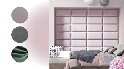 Zdjęcie produktu dla Panele tapicerskie GUTTO 10 sztuk 30 x 30 cm do Twojego łóżka tapicerowanego Ściana tapicerowana z aksamitnego weluru, dobrze wykonana - DOSTĘPNE OD R