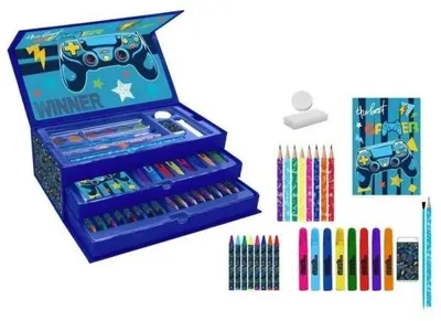Produktbild von Künstlerbedarf-Set im Gamer-Koffer