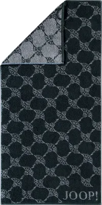Image de JOOP! Serviette de bain classique, motif bleu pervenche, dimensions 80 x 150 cm, couleur noire