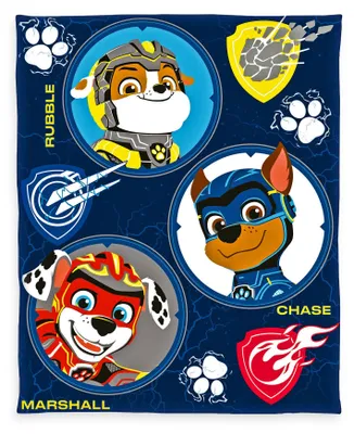 Produktbild von Herding Fleecedecke 130x160cm Paw Patrol Chase Marshall Rubble Mighty Movie Kuscheldecke Blau Kinder Decke Fleece