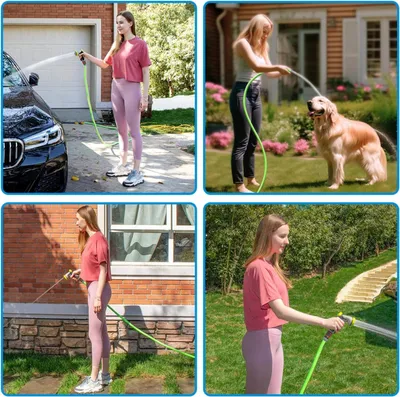 Produktbild von Flexibler Gartenschlauch 50 m - Hochbelastbar, Tragbar - Grün