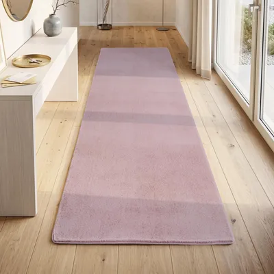 Obrázek produktu pro Homebyhome Pratelný Koberec s Krátkým Vlasem Protiskluzový a M?kký Moderní Jednobarevný Design do Obývacího Pokoje Ložnice, Velikost: 80x250 cm