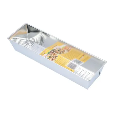 Produktbild von Kuketo | Kastenform 39×11×7,5 Cm – Extra Lange Backform Für Brot, Kuchen & Pasteten – Robuste Stahlform – Langlebig, Pflegeleicht & Silberfarben