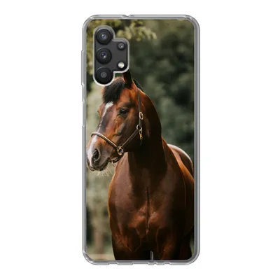 Produktbild von MuchoWow® Handyhülle Schutzhülle Hülle für Samsung Galaxy A32 5G Pferd - Äste - Porträt Silikon Softcase Handy Hülle - Softcase