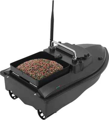 Produktbild von Futterboot RC - Ferngesteuertes Köderboot - Reichweite 500 m - Geschwindigkeit 1 m/s - Zuladung 1,5 kg - Laufzeit 2–3 h - ABS & Edelstahl - Schwarz