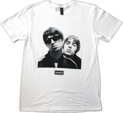 Produktbild von Oasis - "Noel & Liam" T-Shirt Quadratisch für Herren/Damen Uni RO11954 (L) (Weiß)