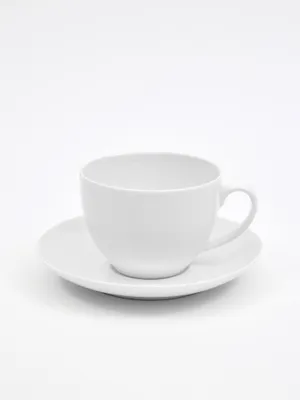 Image de Maxwell and Williams WHITE BASICS COUPE tasse et soucoupe, 200 ml