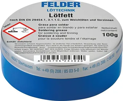 Produktbild von Lötfett 100g z.Weichlöten FELDER