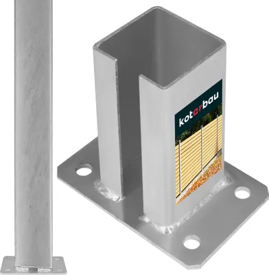 Produktbild von KOTARBAU Pfostenträger Aufschraubhülse feuerverzinkter Stahl 80x80mm