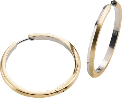 Produktbild von Boccia Damen Creolen 0571-02 Titan bicolor goldplattiert