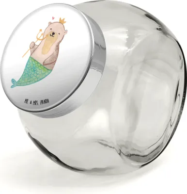 Produktbild von Mr. & Mrs. Panda Vorratsdose Glas Wassermann Astrologie XL 2000ml - Weiß - Geschenk, Vorratsbehälter, Bonbonglas, Kaffeedose, Bonboniere, Geburtstagsgeschenk, Dekoglas