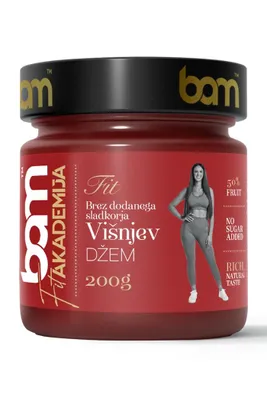 Produktbild von BAM Kirschmarmelade ohne Zuckerzusatz – Konfitüre – Marmelade mit Süßungsmittel – 200 g