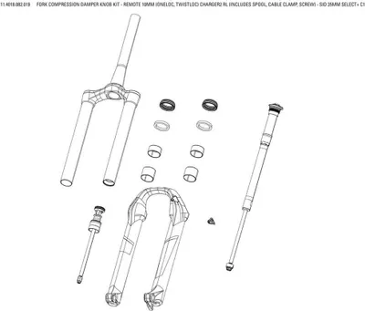 Obrázek produktu pro ROCKSHOX Federgabel SID Select / Select+ / Ultimat Charger2 RL, f