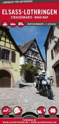 Produktbild von MoTourMaps Elsass & Lothringen Auto- und Motorradkarte 1:275.000