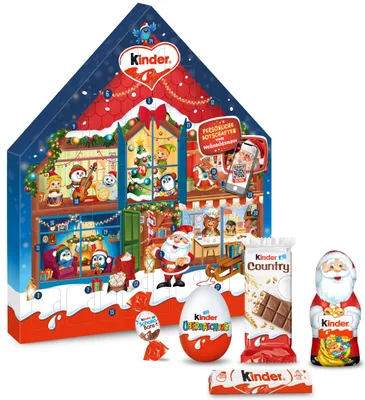 Produktbild von kinder Maxi Mix Adventskalender 2026, mit 8 Hohlfiguren & Schokolade, 351g