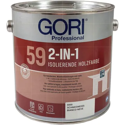 Produktbild von Gori 59 2In1 Holzfarbe - 0.75 Ltr Weiss