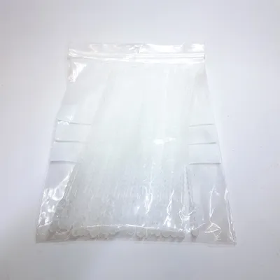 Produktbild von Dönges Blitzverschlüsse für Säcke, Kunststoff, weiß, 180 mm (Pack à 50 Stück)