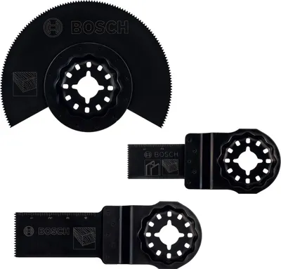 Immagine prodotto di Set of 3 blades for Starlock multi-tool for wood and metal - BOSCH