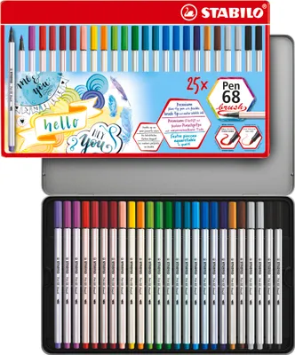 Produktbild von STABILO Premium-Filzstift mit Pinselspitze für variable Strichstärken - Pen 68 brush -…