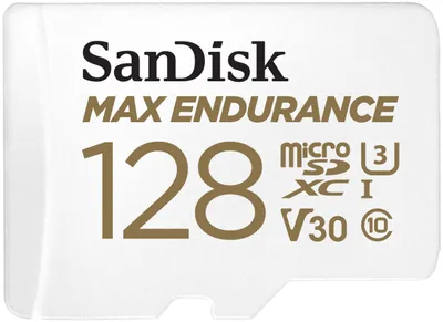 Produktbild von SanDisk Max Endurance, 128 GB, MicroSDXC, Klasse 10, UHS-I, 100 MB/s, 40 MB/s