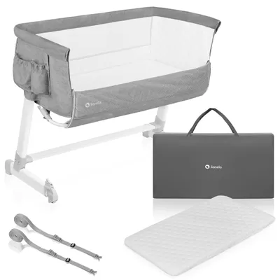Obrázok produktu pre Lionelo Theo 2v1 Cestovná postieľka Detská postieľka od narodenia do 9 kg Sivá