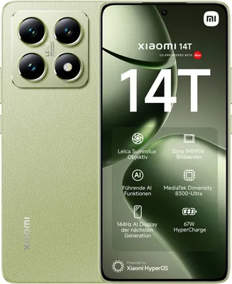 Image de Xiaomi 14 T 16.9 cm (6.67") Dual SIM 5G 12 GB 256 GB 5000 mAh Green