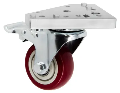 Produktbild von SCHMIDT systemprofile 4x Lenkrolle mit 3D-Platte Nut 8 Schwerlastrolle Bremse