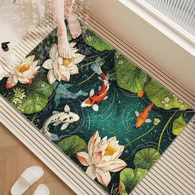 Obrázok produktu pre Protisklzová podložka do sprchy, 40x60 cm, PVC, s odtokovým otvorom, protišmyková, mäkká