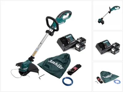 Immagine prodotto di Makita UR 100 DSME Tagliabordi a batteria 10,8 V + 2x batteria 4,0 Ah + caricabatteria + 1x testina di taglio e accessori