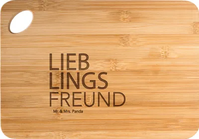 Produktbild von Mr. & Mrs. Panda Frühstücksbrett Freund - Transparent - Geschenk, Spruch, Lebensgefährte, Lieblingsmensch, Geschenkidee, jausenbrett, Kumpel, Herz, Partner, Küchenbrett