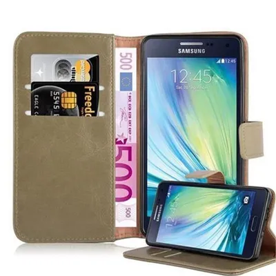 Immagine prodotto di Cadorabo cover per Samsung Galaxy A5 2015 cover protettiva in marrone cellulare cover libro case case case lusso