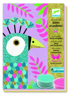 Produktbild von DJECO Sand- und Glitzerbilder: Schillernde Vögel