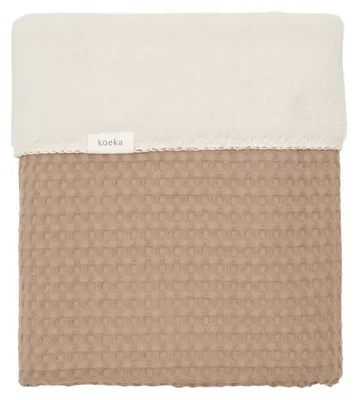 Produktbild von Koeka Wafel Oslo Babydecke - Teddy - Caffe