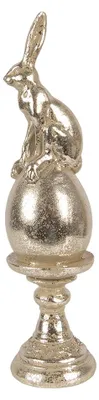 Produktbild von Clayre & Eef Dekorationsfigur Kaninchen Ø 6x26 cm Goldfarbig Kunststoff