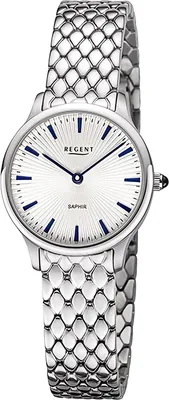 Produktbild von Regent Damenuhr Edelstahl-Armbanduhr Analog Metallarmband silber URBA870