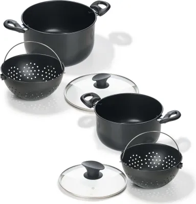 Produktbild von World's Greatest Pot Topf mit Siebeinsatz Ø 20cm + 25 cm (Set 6-tlg.)