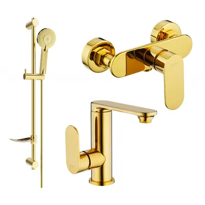 Obrázok produktu pre Mexen Milo DF40 sprchová súprava, zlatá - 713054DF40-50