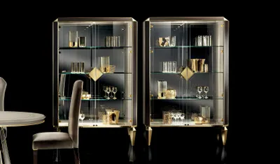 Immagine prodotto di Mobili di design in legno chic italiano Mobili in stile moderno Vetrina soggiorno