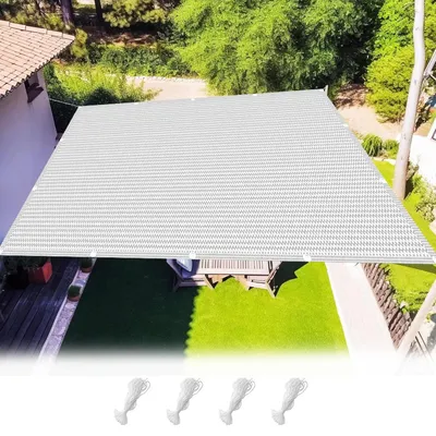 Immagine prodotto di Tenda da sole rettangolare, 200 x 350 cm, HDPE, bianca, traspirante