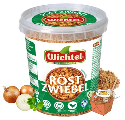 Produktbild von WICHTEL Röstzwiebeln Laktosefrei 170g - Kross, Aromatisch, Ohne Palmöl