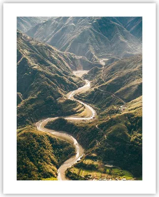 Produktbild von Poster - Poster ohne Rahmen - Berge Weg Wald - 40x50 cm - Wand Bild - Wanddeko - Wandbilder - Kunstposter - Wandposter - Bilder - Kunstdruck - Wanddekoration - Wandbild - P2XPA40x50-4700