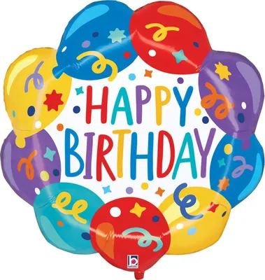 Produktbild von 27" Folienballon Shape Kranz Happy Birthday | 69 cm