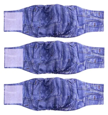 Obrázek produktu pro Sada tří opakovaně použitelných psích plen pro inkontinenci, velikost L (45-54 cm)
