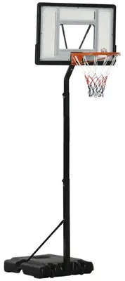 Immagine prodotto di Canestro da basket regolabile | Colore: nero | Dimensioni: 90x60x210-260 cm