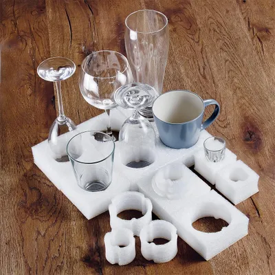 Produktbild von Yachticon Glassicherungstray Schaumstoff 10 Fächer Wohnmobile Weiß 40x50x4cm