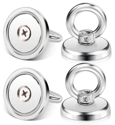 Produktbild von Magnetfische Set 4 Stück 36mm Neodym Extra Stark mit Öse