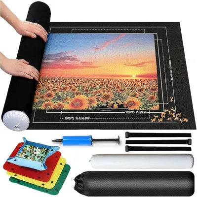 Produktbild von Puzzlematte, Puzzlerolle, Puzzle-Rollenmatte, Puzzle Aufbewahrung, für Puzzle bis 1500, Riesenfilzmatte zur Aufbewahrung von Puzzles