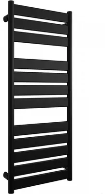 Productafbeelding van CERANO - Badkamerradiator Arturo - zij-aansluiting - 644W - mat zwart - 1200x500 mm
