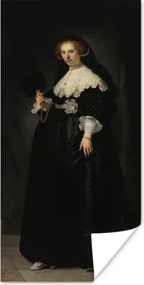Produktbild von MuchoWow® Poster Eheporträt von Oopjen Coppit - Rembrandt van Rijn 60x120 cm - Wandschmuck